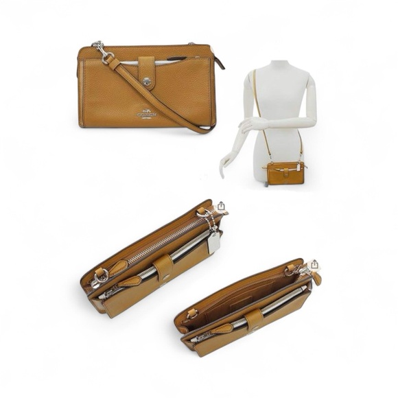 GUC Coach Noa Pop Up Messenger in Light Saddle/Silver Hardware - Picture 1 of 6